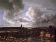 Jacob van Ruisdael Extensive Landscape with a Ruined Spain oil painting artist